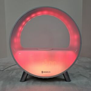 Dekala Smart Sunrise Alarm Clock White Noise Night Light Bluetooth Speaker READ